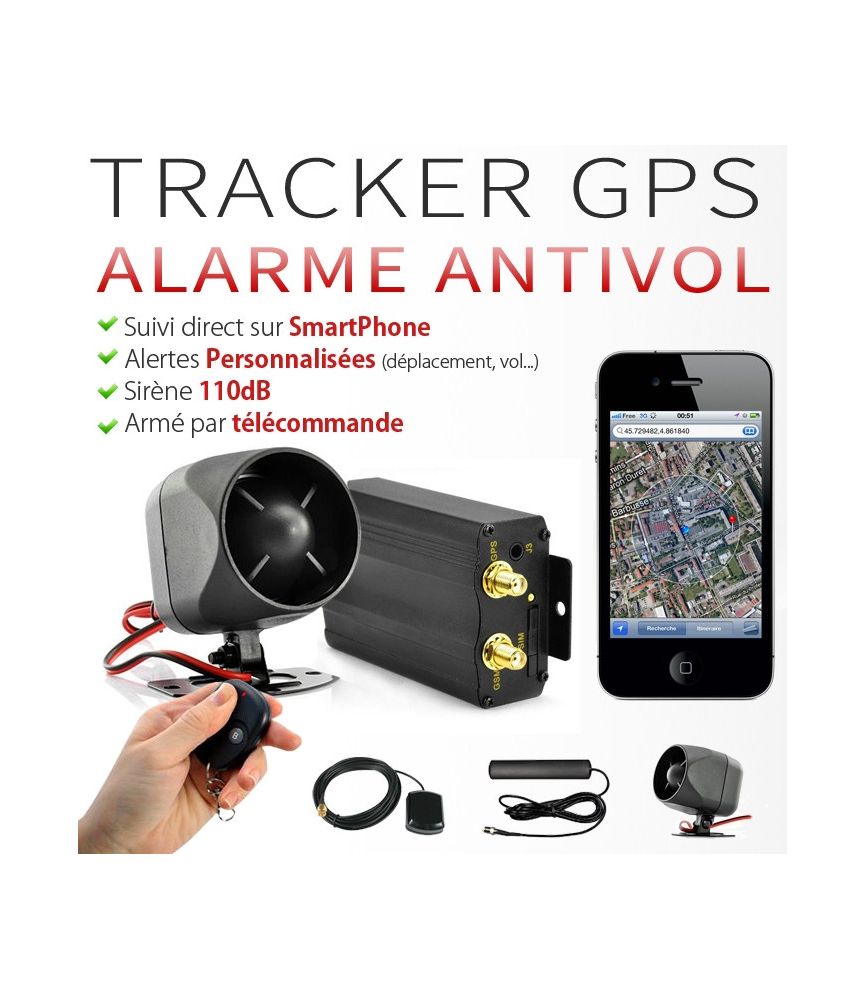 Traceur GPS Voiture 4G Espion Aimant Antivol Multiples Alarmes