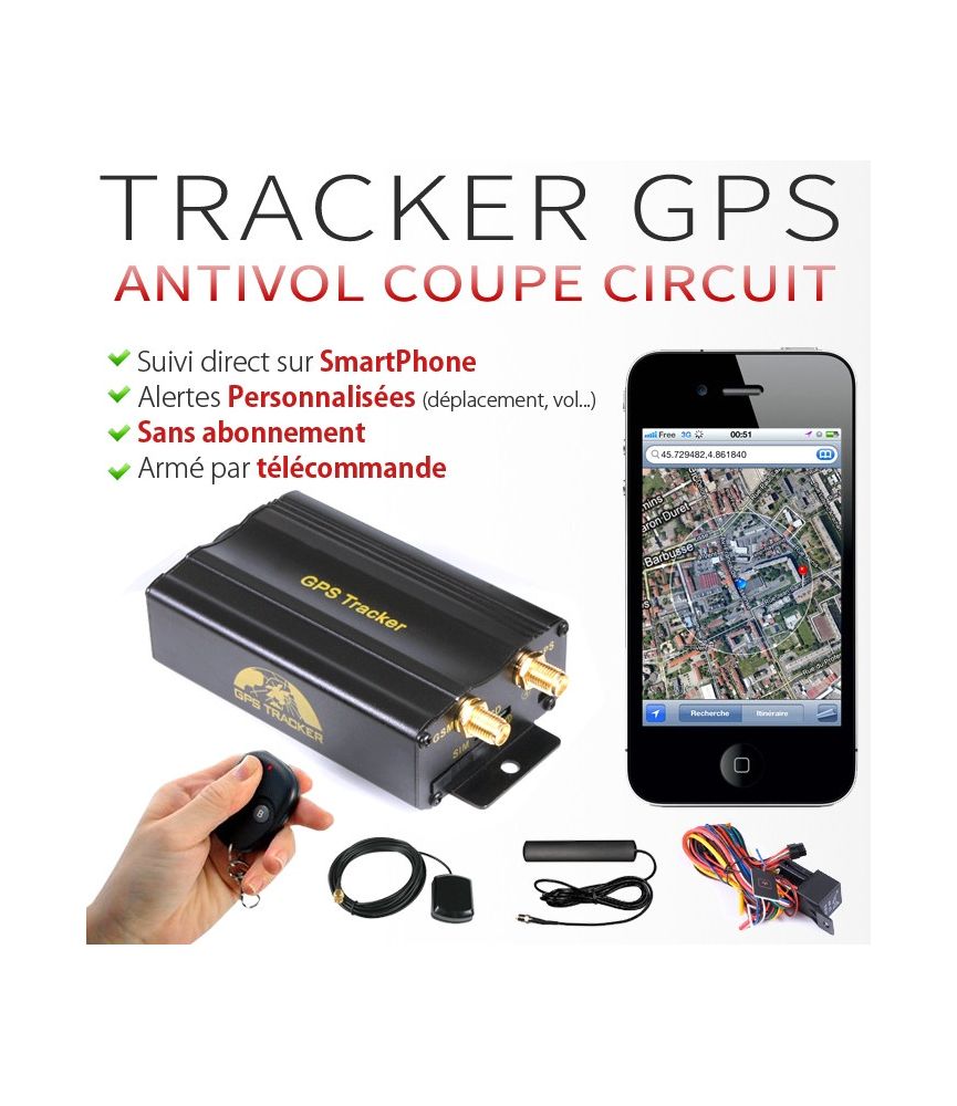 Traceur GPS de voiture, localisation et suivi en temps réel