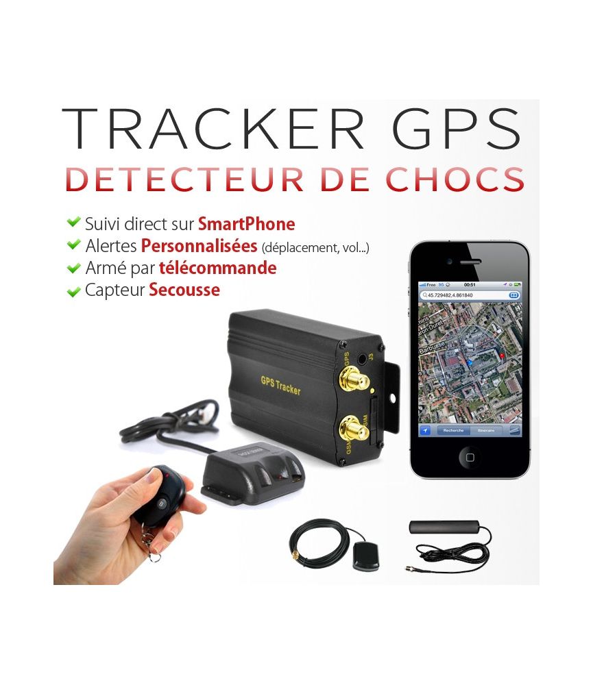 Traceur GPS Voiture Alarme Anti-Vol